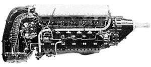 A right side view of an aircraft piston engine