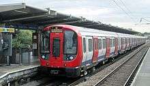 London Underground S7 Stock at West Ham station in July 2013.