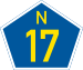 National route N17 shield
