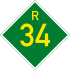 Provincial route R34 shield