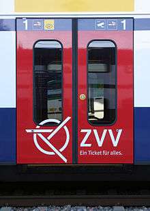 ZVV logo on the door of an SBB-CFF-FFS RABe 514.