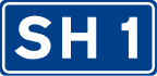 National Road SH1 shield}}