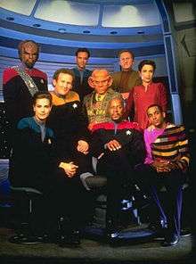 A photo of the Star Trek: Deep Space Nine season five characters in costume