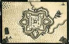 A plan of Kuressaare castle and fortress in 1710.