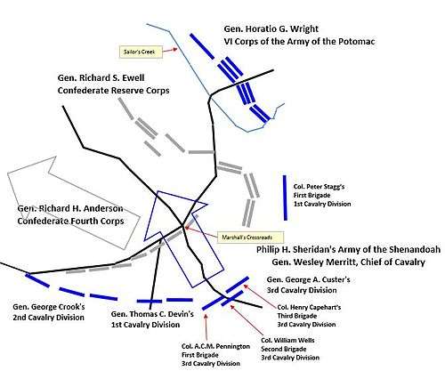 Modern map of battlefield