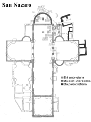Floor plan of the Church of the Holy Apostles in Milan