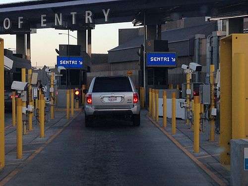 SENTRI lanes at San Ysidro crossing from Tijuana, Mexico to San Diego, California
