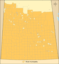 Map of rural municipalities in Saskatchewan as of 2013
