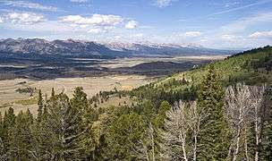 The Sawtooth Valley and Sawtooth Range viewed from Galena Summit on state highway 75 in the Sawtooth National Recreation Area