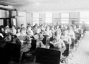 A classroom in Robert Emmet School from 1911.