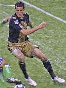 The Union's Le Toux in an action shot in Philadelphia's primary colors