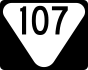 State Route 107 secondary marker