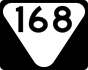 State Route 168 marker