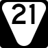 State Route 21 secondary marker