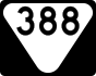 State Route 388 marker