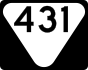 State Route 431 marker