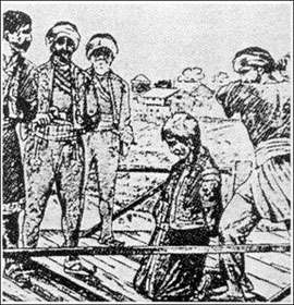 Dahije beheading a Serb knez (Slaughter of the Knezes).