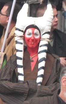 A Shaak Ti cosplay at the convention.
