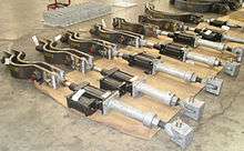 Fourteen Hydraulic Shock Suppressor and Clamp Assemblies