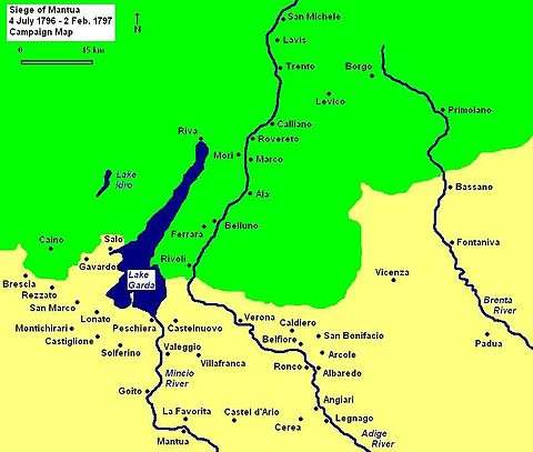 Siege of Mantua campaign map