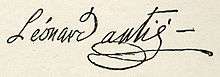 Signature of Léondard Autié
