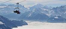  Ski Lift to the slopes above Villars