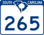 SC Highway 265 marker