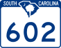 SC Highway 602 marker