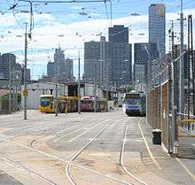 Entry to the depot, looking back to the city