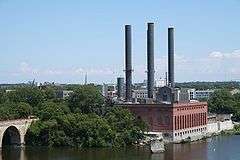 plant seen from across the Mississippi
