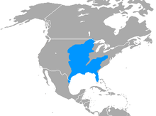 Map showing North America