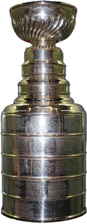 The Stanley Cup, being displayed at the Hockey Hall of Fame