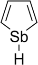 Structural formula of stibole with an explicit hydrogen