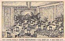 Illustration of club's dining room in 1933