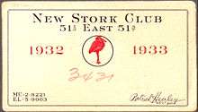 Membership card 1932-1933