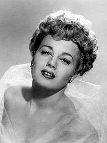 Black-and-white publicity photo of Shelley Winters.