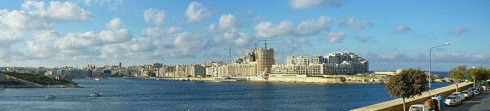 This photo shows a skyline of the city of Sliema.