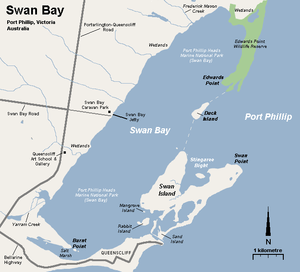 Map of Swan Bay and surrounds