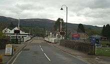 Swing bridge at Fort Augustus, from the A82, going East