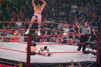 Kurt Angle and Jeff Jarrett wrestling at Bound for Glory IV