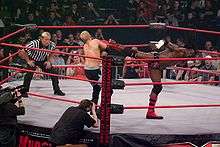 Booker T and Christian Cage competing at Bound for Glory IV