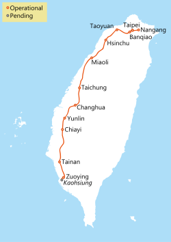 THSR route map