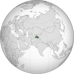 Location of  Tajikistan  (green)