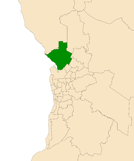 Map of Adelaide, South Australia with electoral district of Taylor highlighted
