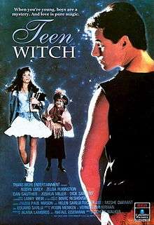 A teenage girl with textbooks, a gypsy-looking witch, and a male wearing black tank top.