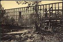 Trestle Bridge at Whiteside, TN in 1862