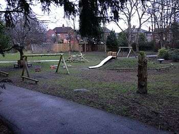 The new children's play area funded by the National Lottery - taken in March 2013.