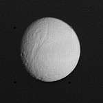 Tethys photographed by Voyager 1 from 1.2 million km