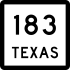 State Highway 183 marker