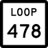 State Highway Loop 478 marker
